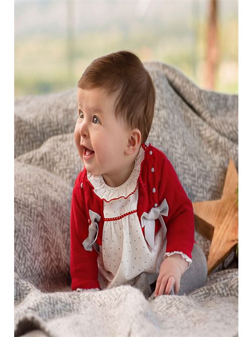 Tricot Cardigan with Bows TUTTO PICCOLO | 5500UN